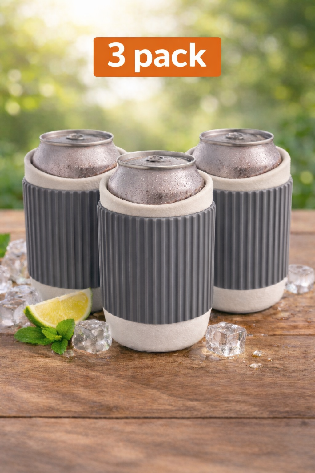 3 Pack Insulated Can Cooler Sleeves – Universal Fit, Anti-Slip Grip, Keeps Drinks Colder Longer!